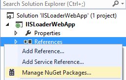 Adding Manage NuGet Package